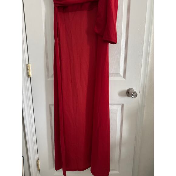 CHICME Red one shoulder top size L - Picture 4 of 10